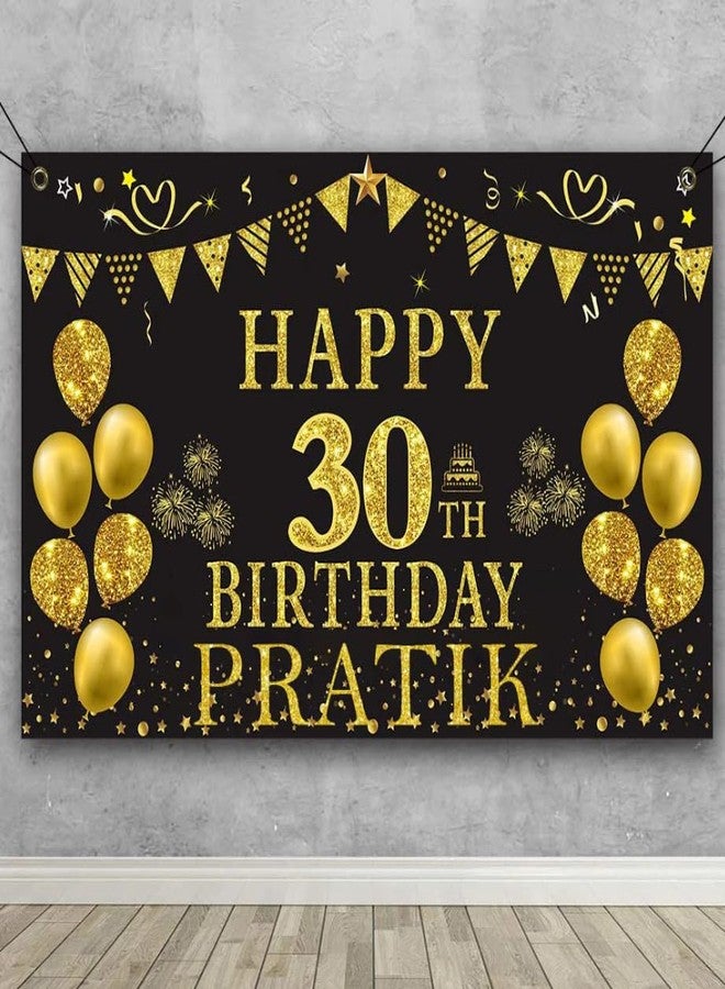 Theme My Party 30th Birthday Banner Backdrop For 30th Decoration For Girls/Boys - Image 1